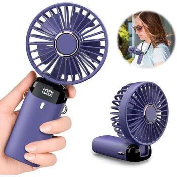 Mini ventilateur portable mauve