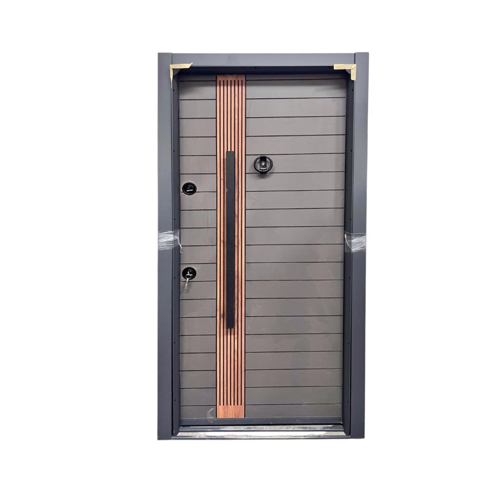 P5 Porte dentrée blindée moderne Dimension m x m Gris