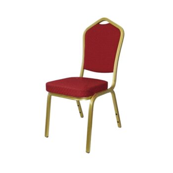 Chaise Événementielle Rouge avec Structure Dorée
